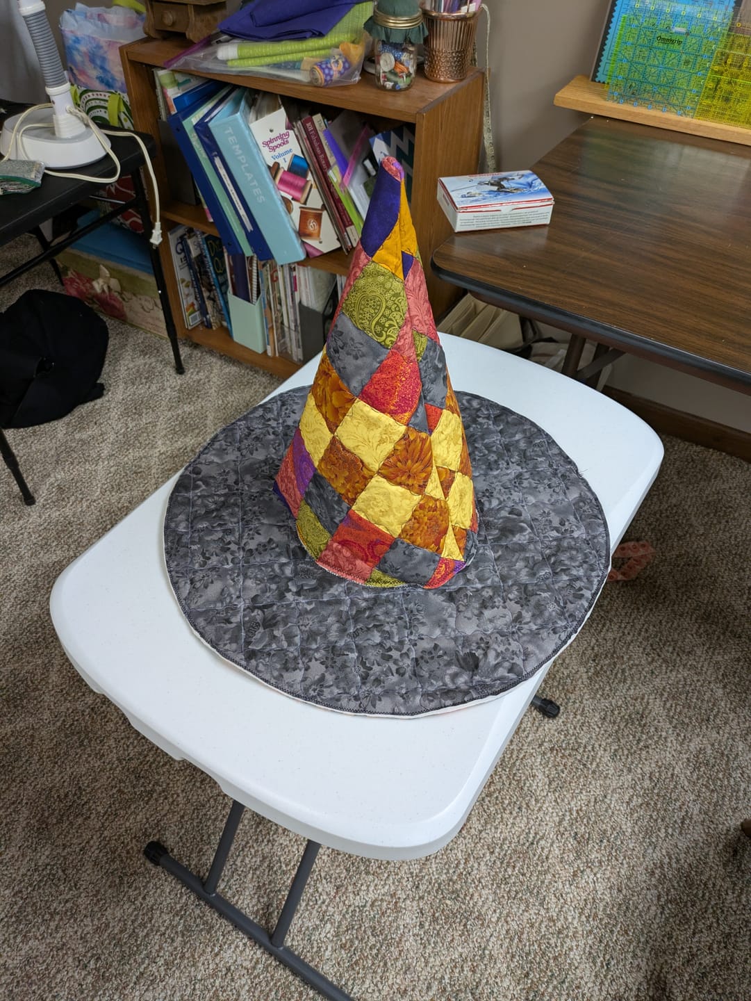 Customer photo review of Spellbound Quilted Witch Hat Sewing Pattern | Printed Pattern