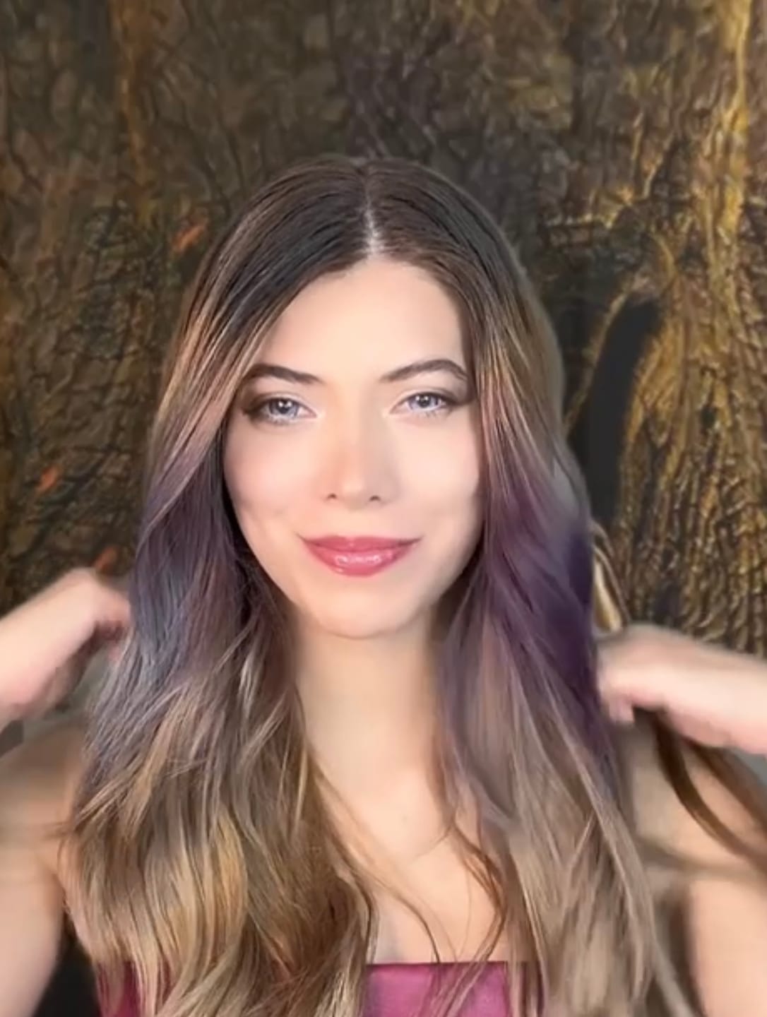 Customer photo review of Felicia Purple Colored Contact Lenses