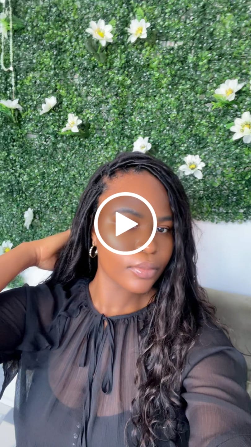 Customer video review of Pre-looped Crochet Boho Locs with Body Wave Virgin Human Hair Curls