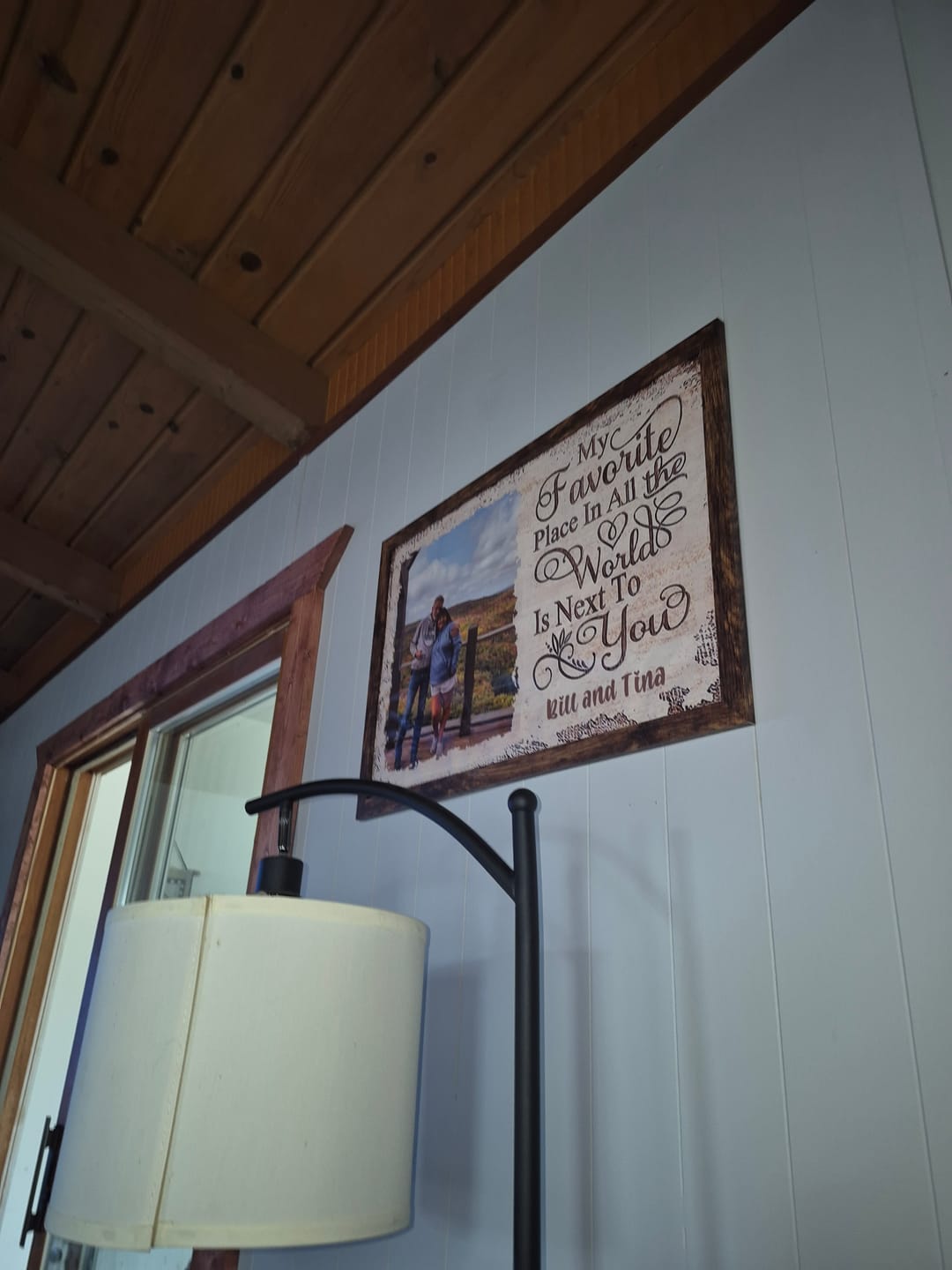 Customer photo review of Next To You Is One Of My Favorite Places To Be - Upload Image - Personalized Horizontal Poster