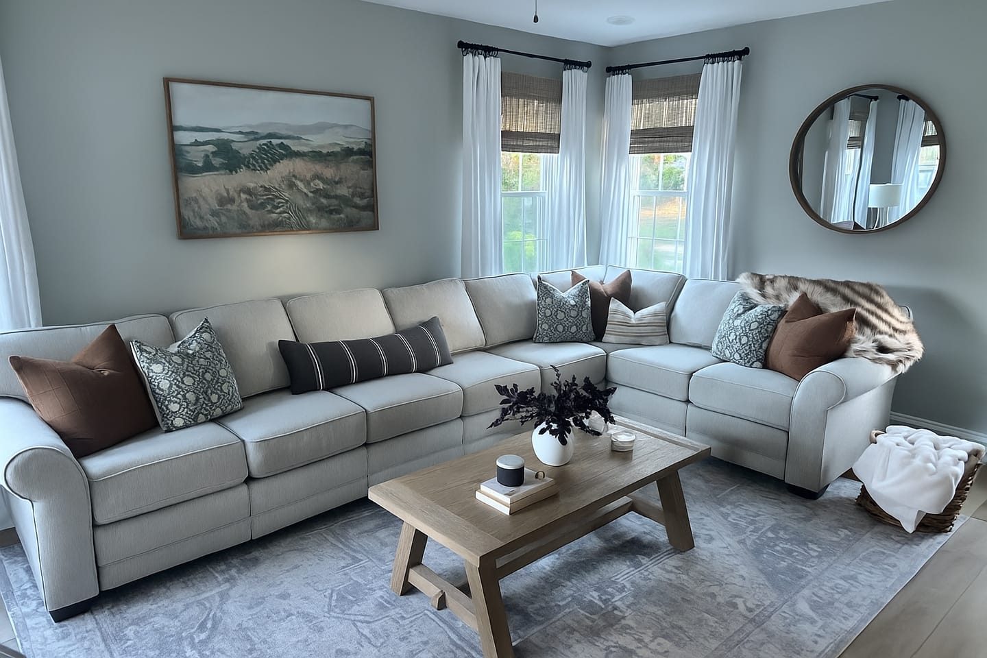 Customer photo review of Ollie in Warm Charcoal - Lumbar 12x40"