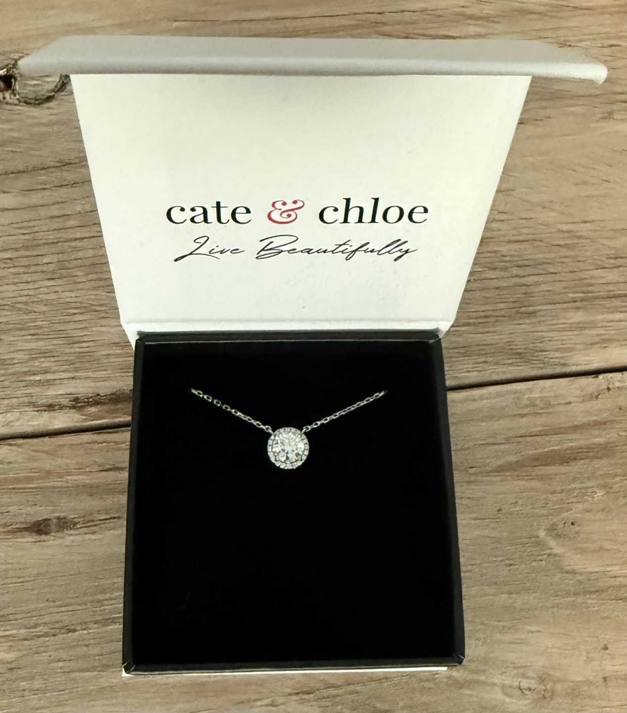 Customer photo review of Moissanite by Cate & Chloe Sutton 18k Gold Plated 925 Sterling Silver Necklace 1.1tcw