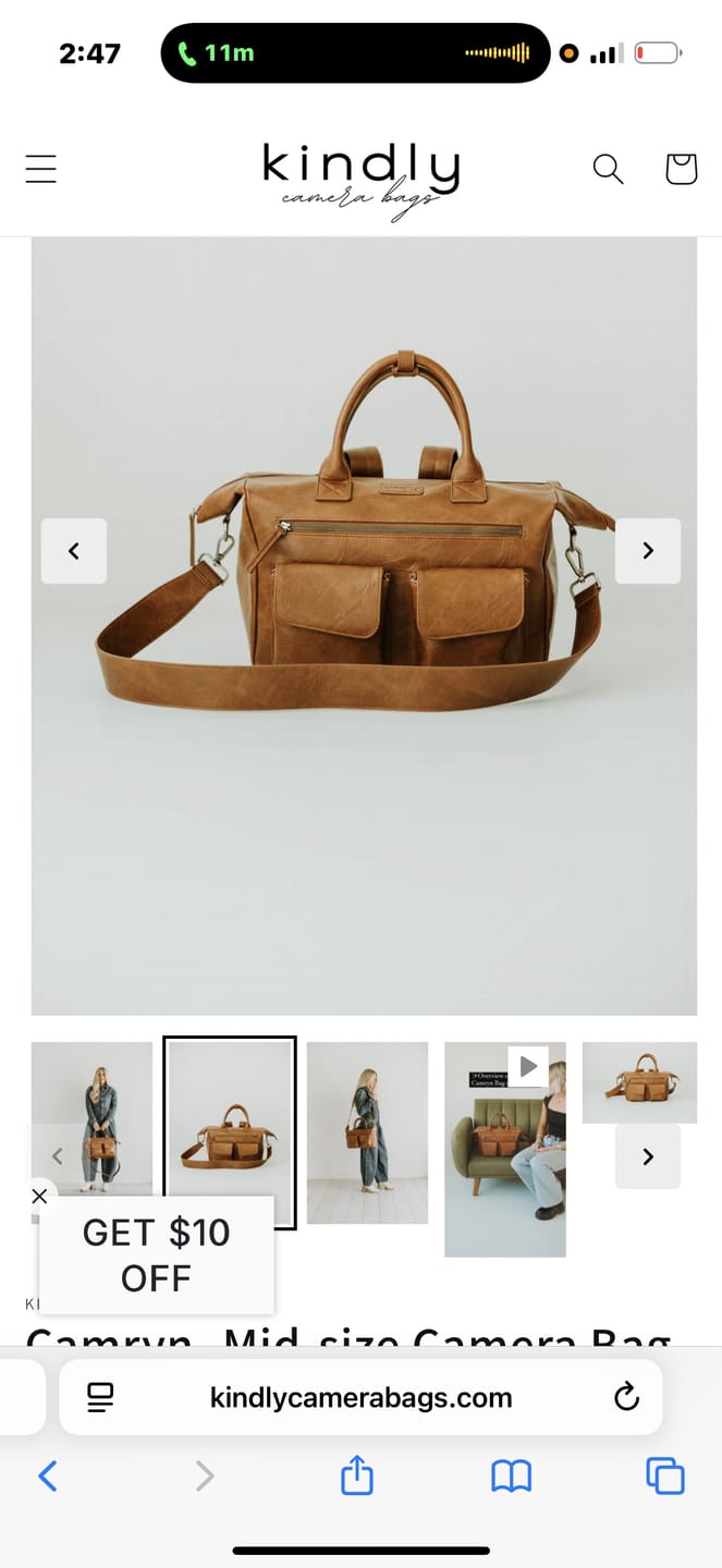 Customer photo review of Camryn - Mid-Size Camera Bag