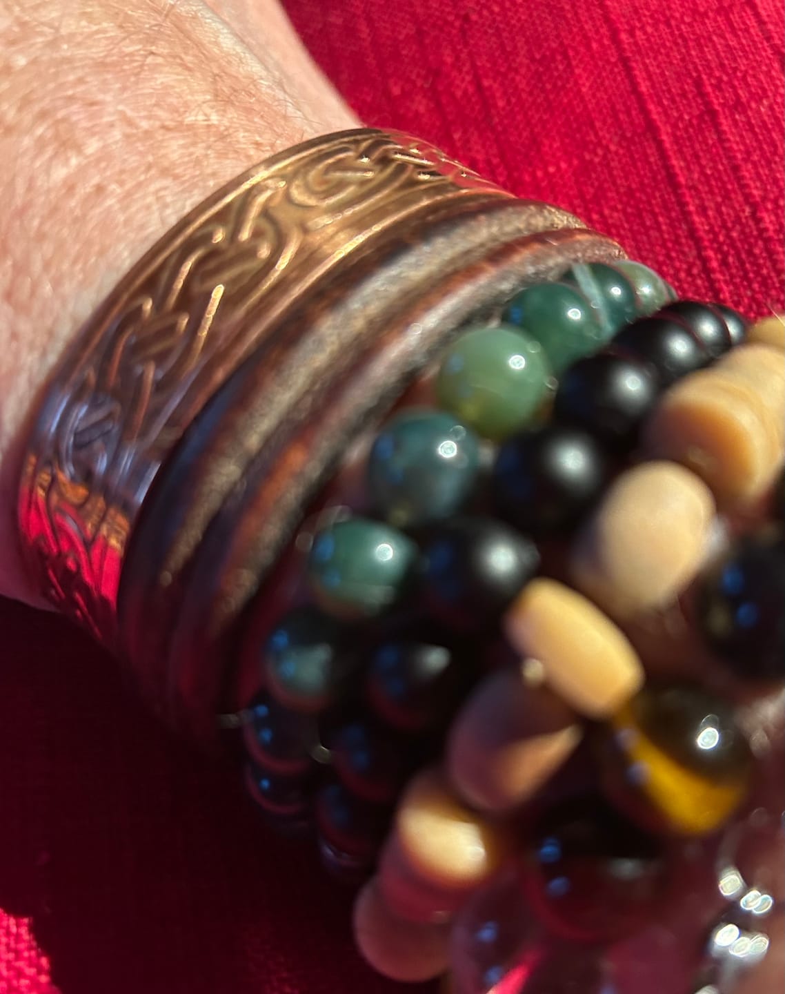 Customer photo review of Celtic Copper Cuff