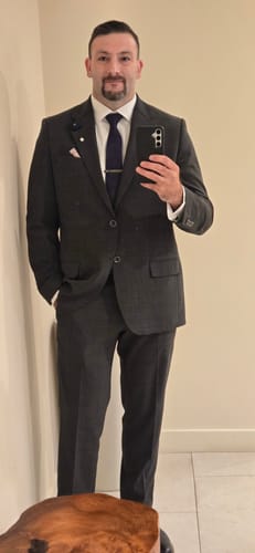 Customer photo review of Dark Knight Navy Tie Set