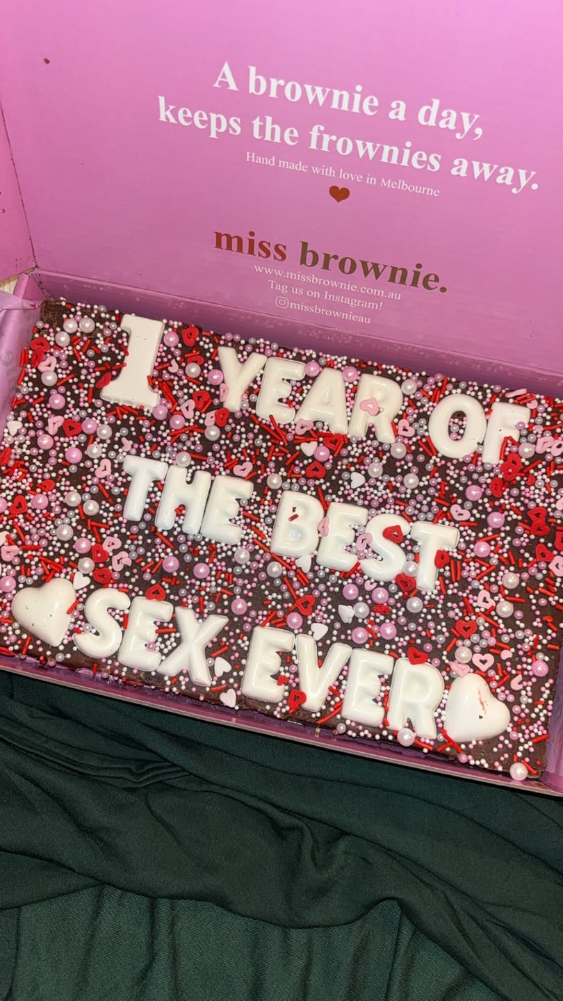 Customer photo review of Custom Love Brownie