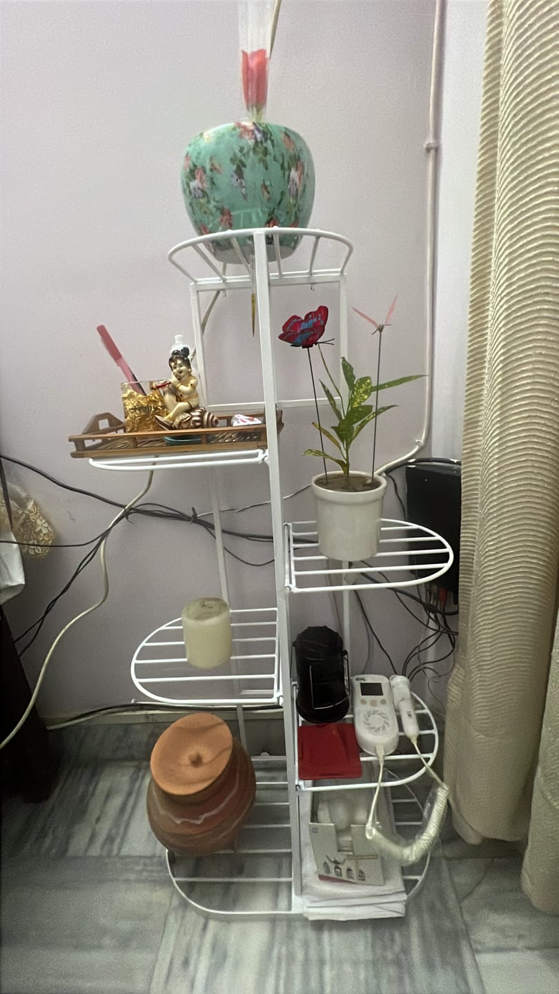 Customer photo review of UnitedCrafts 6 Tier 7 Potted Metal Plant Stand Multiple Shelves