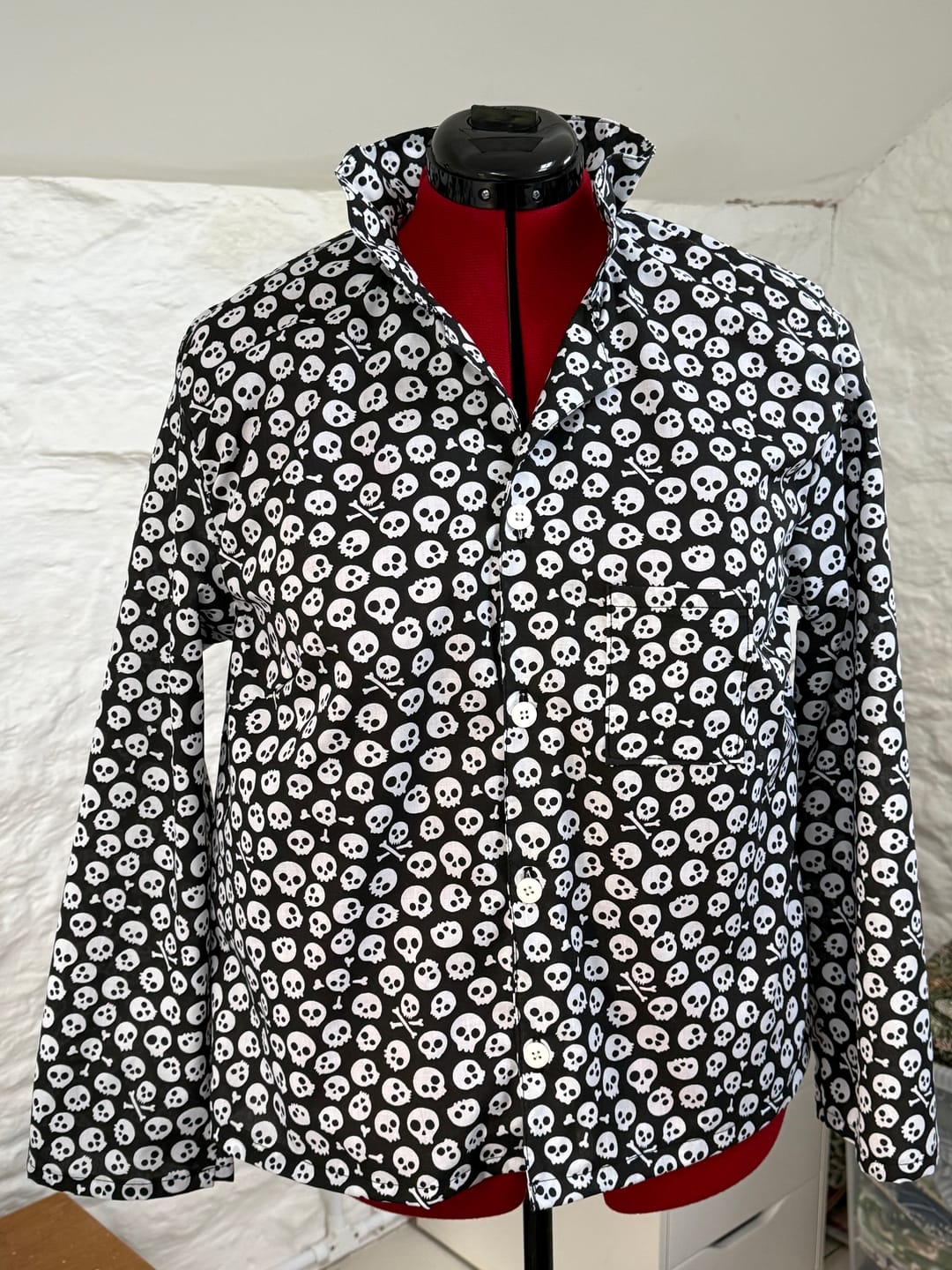 Customer photo review of All Over Skulls Polycotton Fabric