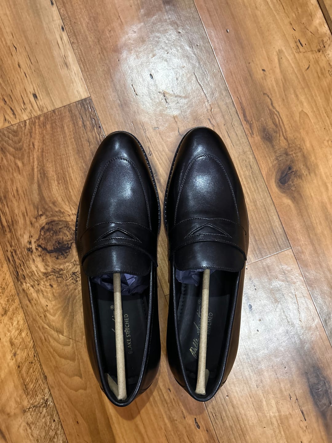 Customer photo review of Full Black Penny Loafers