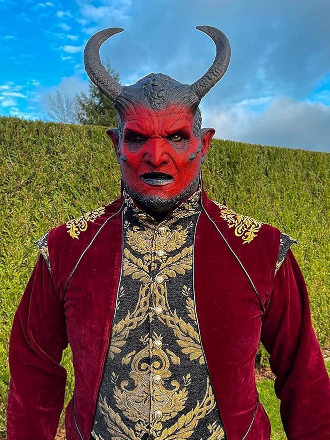 Customer photo review of Devil Mask Silicone Full Face Cosplay Halloween 2025 Real