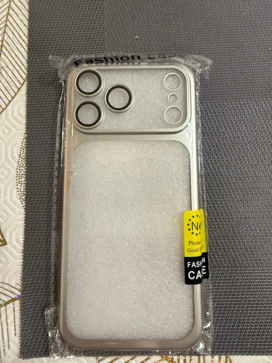 Customer photo review of LuxuryKase Hybrid Frosted Clear Case | Matte Hard Back Cover | Metallic Frame | Shockproof Slim Design | Anti-Fingerprint | In-Built Camera Lens Protection For iPhone