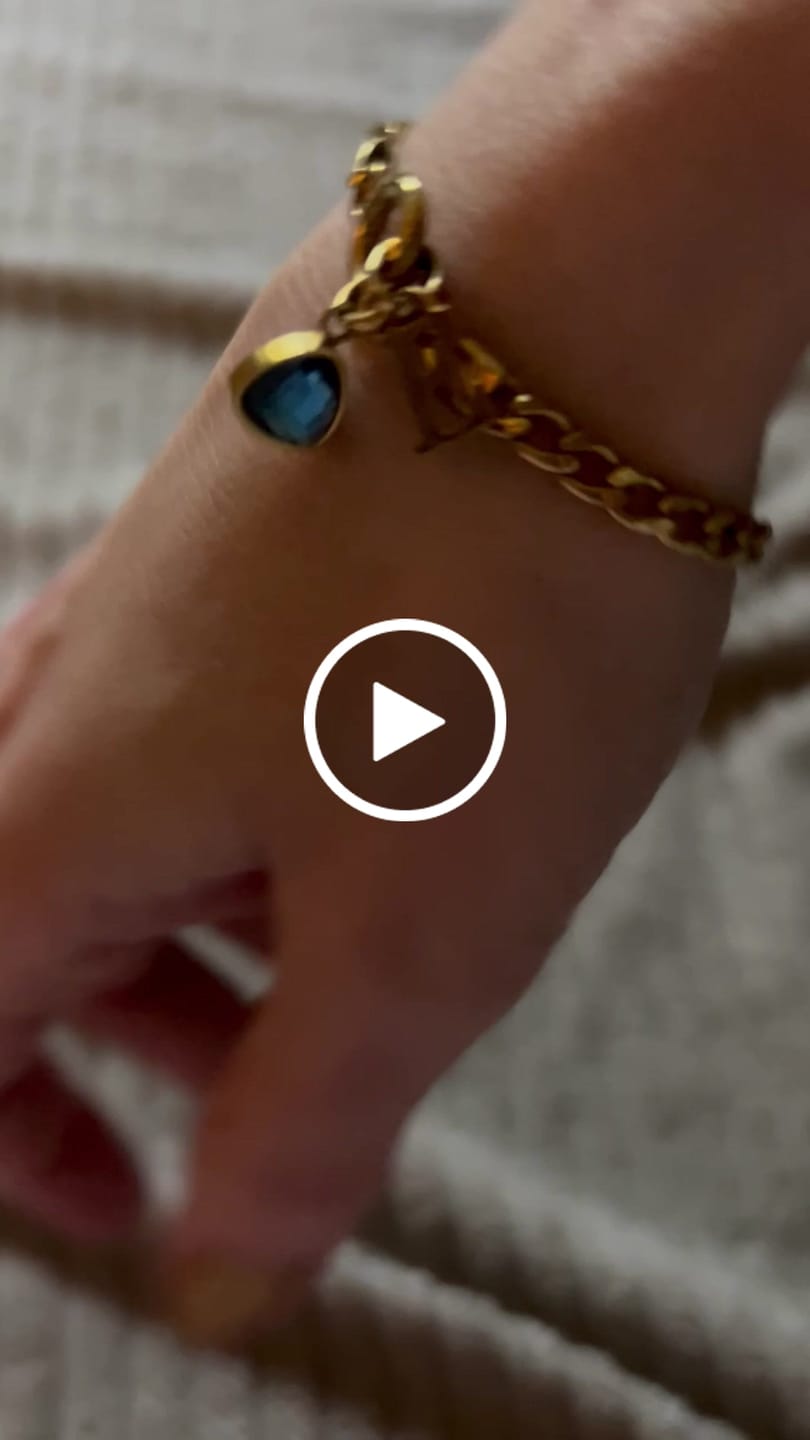 Customer video review of Letter & birthstone bracelet gold