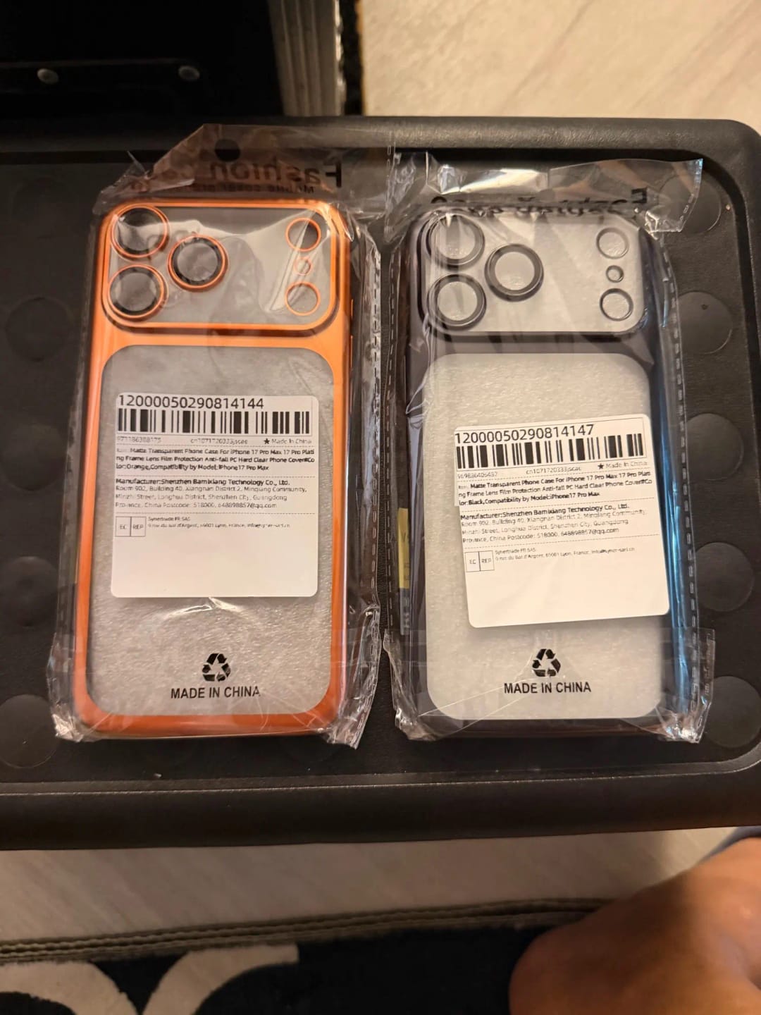 Customer photo review of LuxuryKase Hybrid Frosted Clear Case | Matte Hard Back Cover | Metallic Frame | Shockproof Slim Design | Anti-Fingerprint | In-Built Camera Lens Protection For iPhone