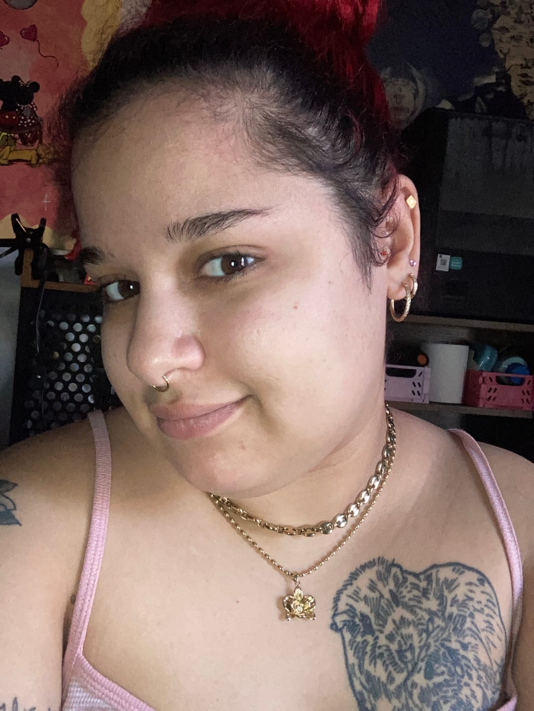 Customer photo review of Orchid Flower Necklace