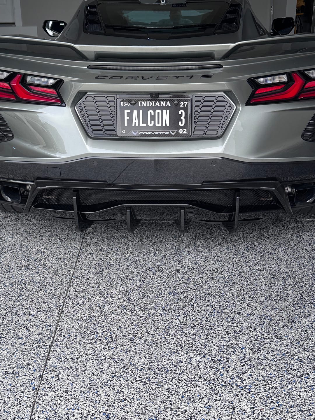 Customer photo review of Corvette C8 Rear Bumper Add-On Diffuser Lip