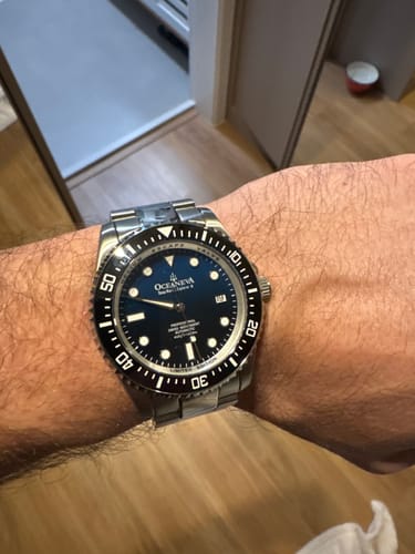 Customer photo review of Oceaneva Men's Deep Marine Explorer II1250M Pro Diver Watch Blue Black Watch Black Bezel