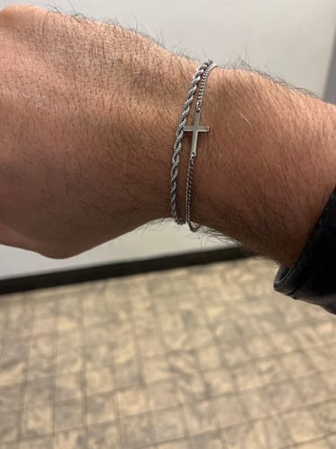 Customer photo review of ROPE BRACELET 3MM | Silver