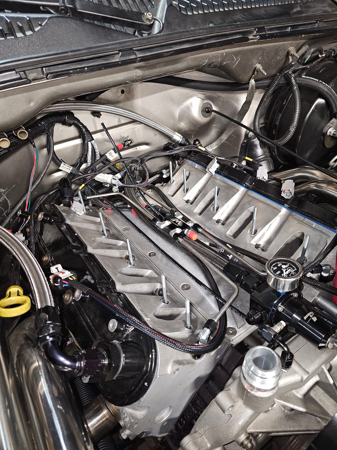 Customer photo review of Motion Raceworks LS Stainless Coolant Crossover Steel Steam Vent Kit 10-10005