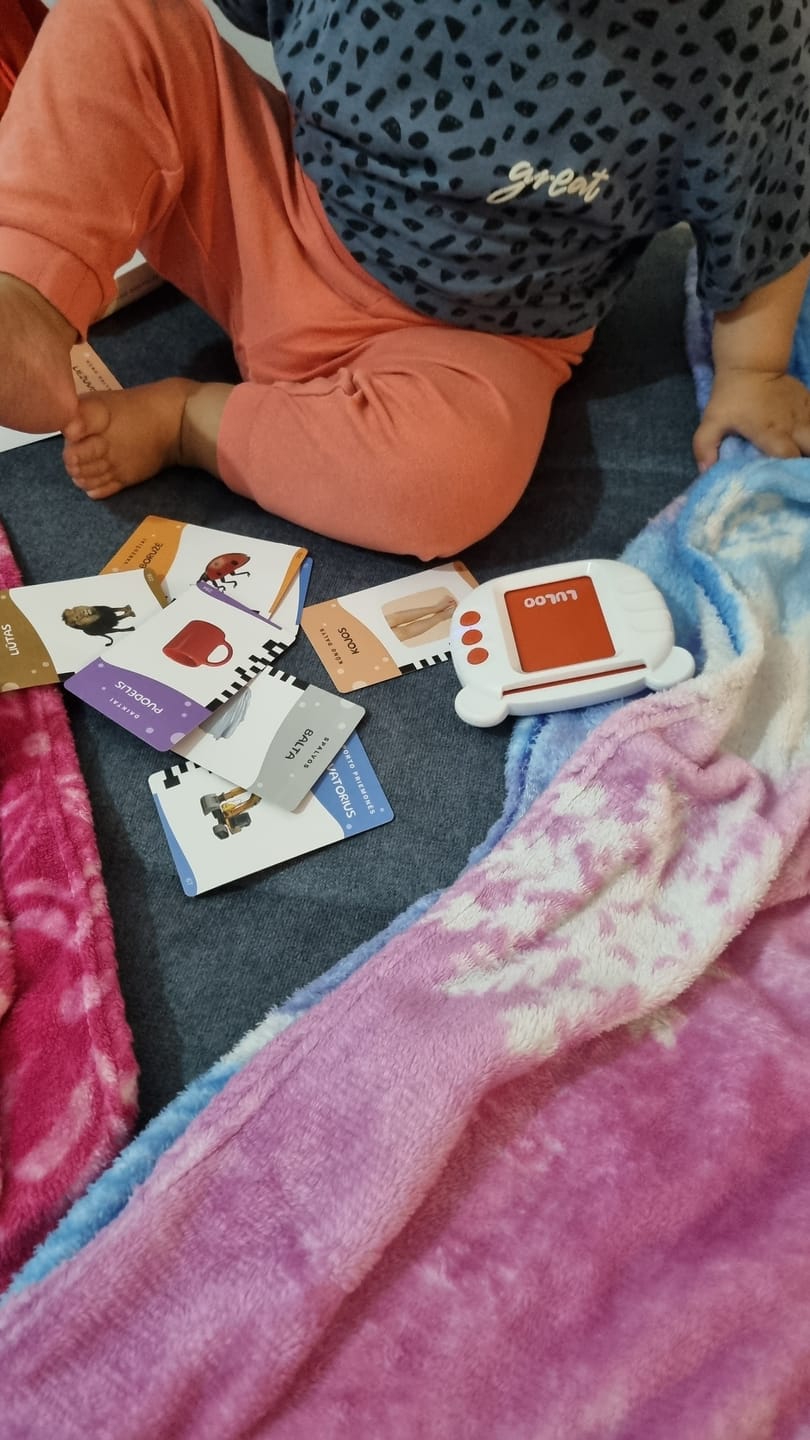 Customer photo review of „Luloo“ Lietuviškai įgarsintos lavinamosios kortelės vaikams, kalbančios lietuviškai