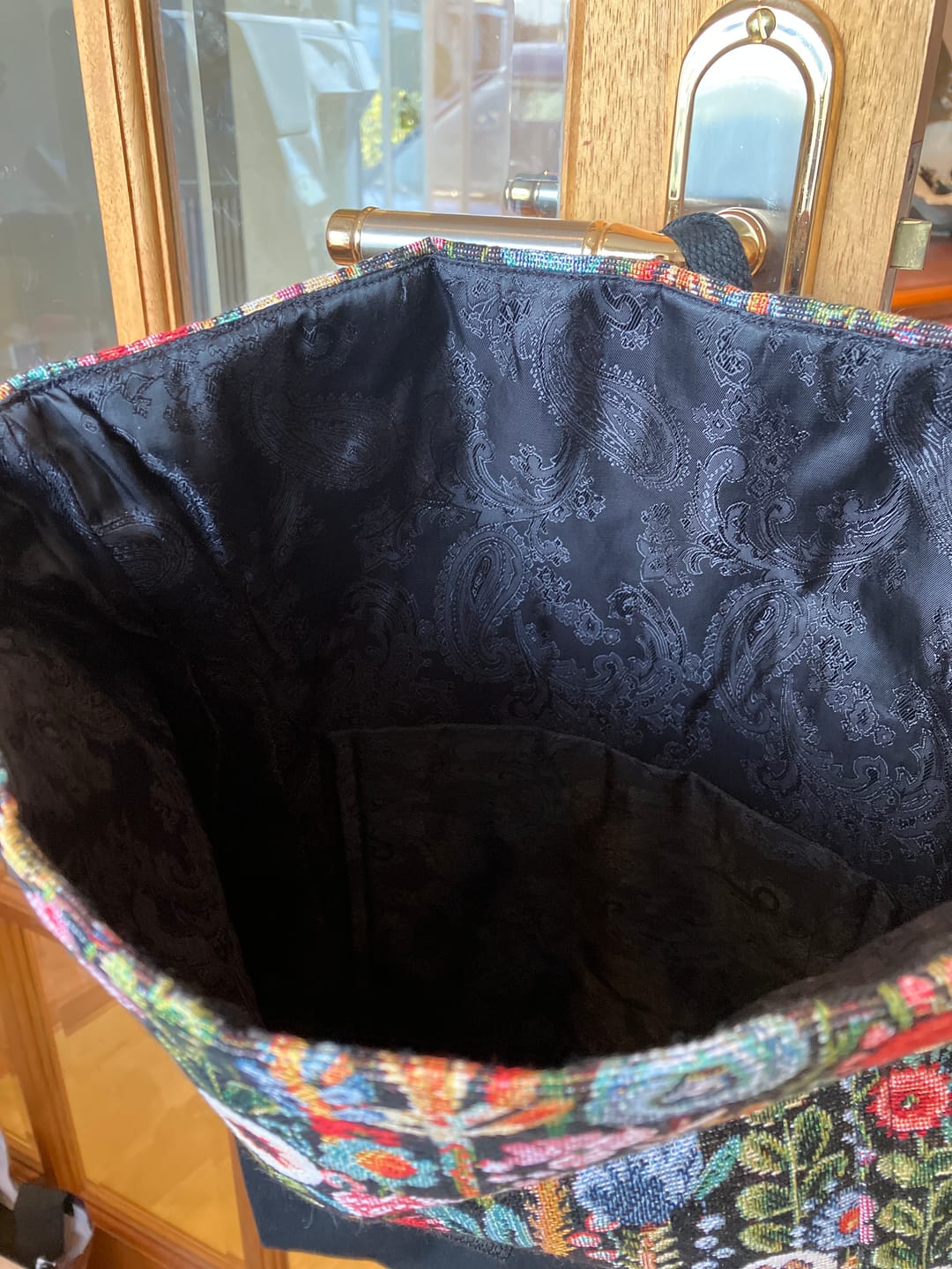 Customer photo review of Paisley Jacquard Lining Fabric