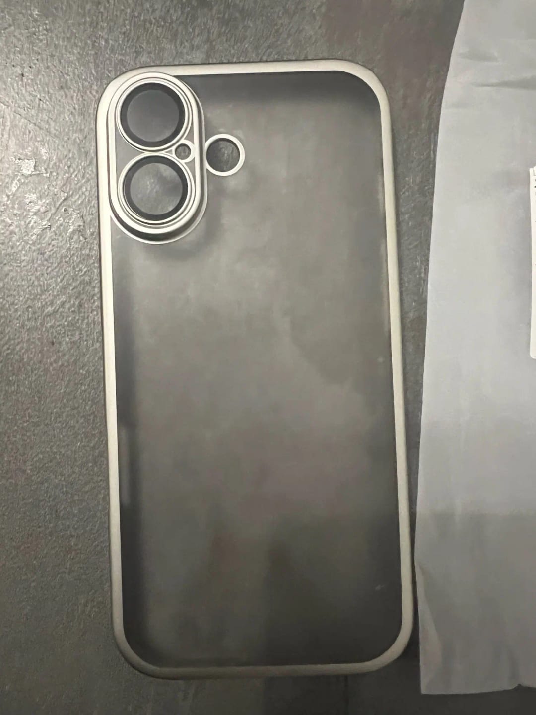 Customer photo review of LuxuryKase Hybrid Frosted Clear Case | Matte Hard Back Cover | Metallic Frame | Shockproof Slim Design | Anti-Fingerprint | In-Built Camera Lens Protection For iPhone