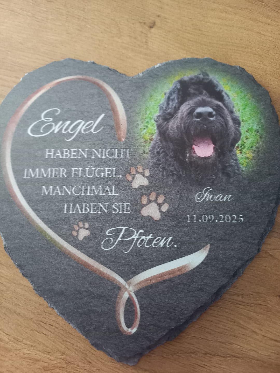Customer photo review of Geschenkbeutel Schieferherz