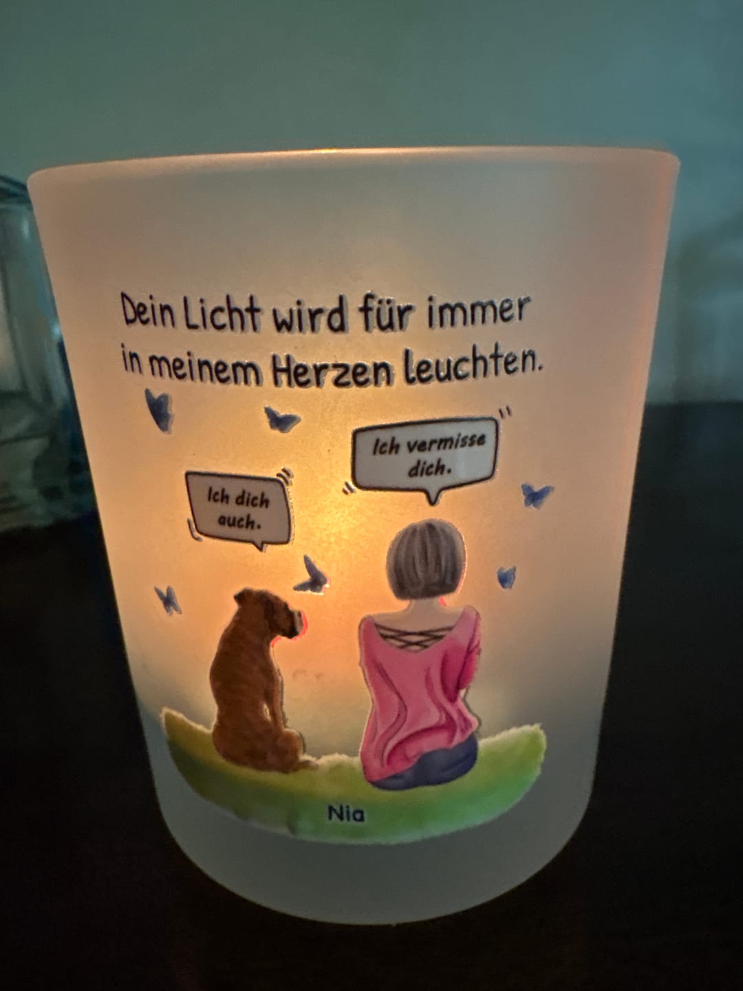 Customer photo review of Dein Licht in meinem Herzen - Individuelles Teelicht