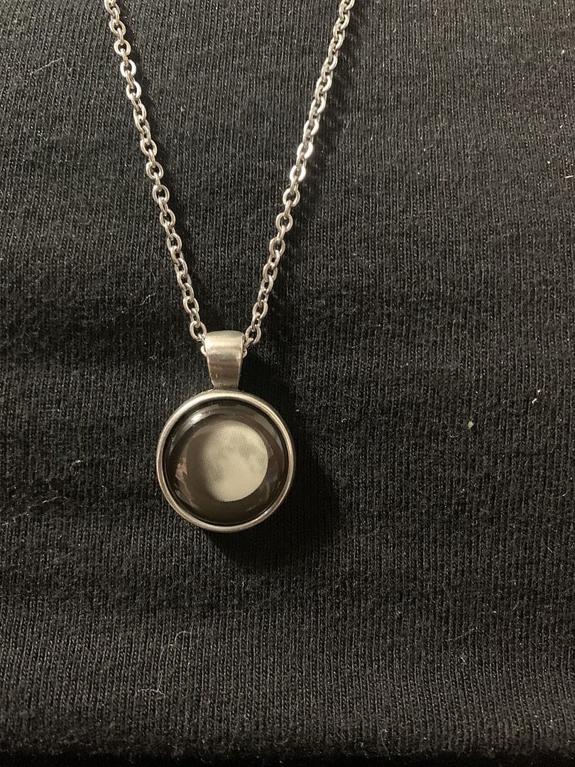 Customer photo review of Meteor Necklace in Pewter