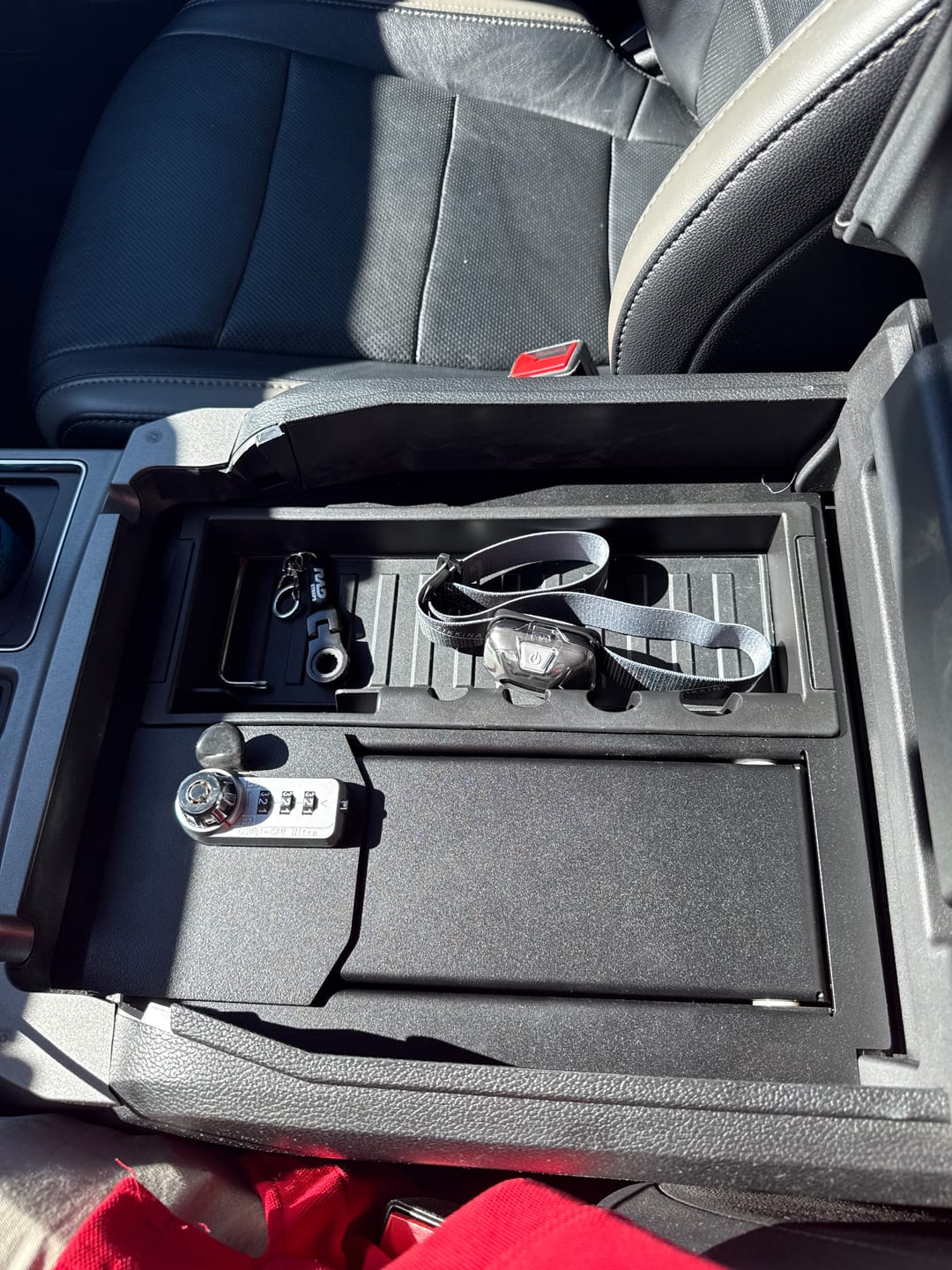 Customer photo review of E&G Console Vault for 2015-20 Ford F-150-Raptor & 2017-22 Ford Super Duty
