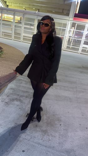 Customer photo review of Suiting Double-Breasted Blazer