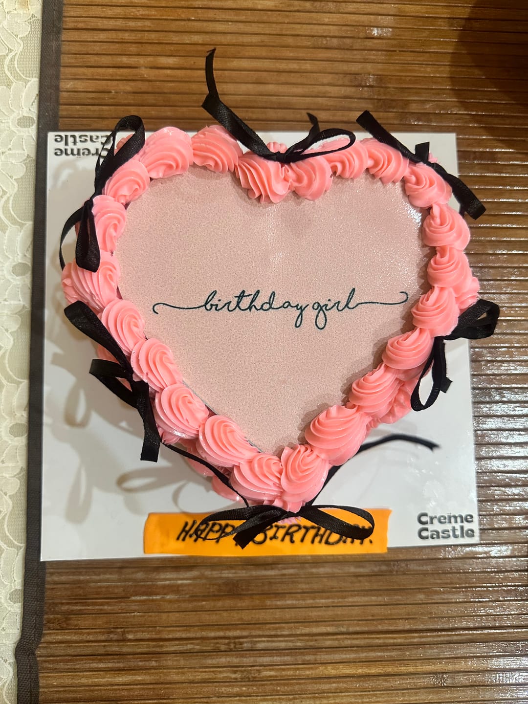 Customer photo review of Heart Shape Ribbon Cake