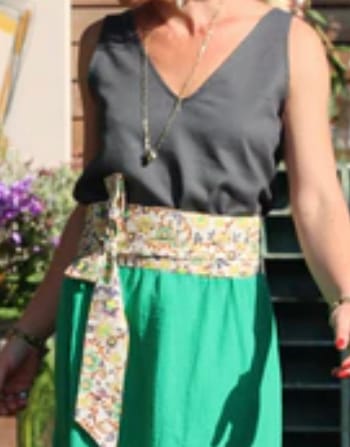 Customer photo review of Débardeur Félicie - Lin ardoise
