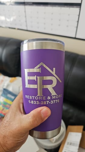 Customer photo review of (6 Pieces) Laser Engraved Tumbler | 20 oz