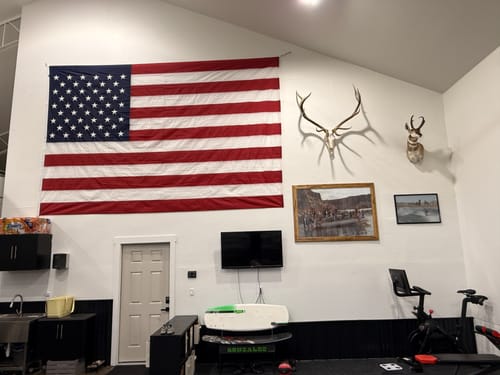 Customer photo review of Heavy Duty American Nylon Flag - Made In USA