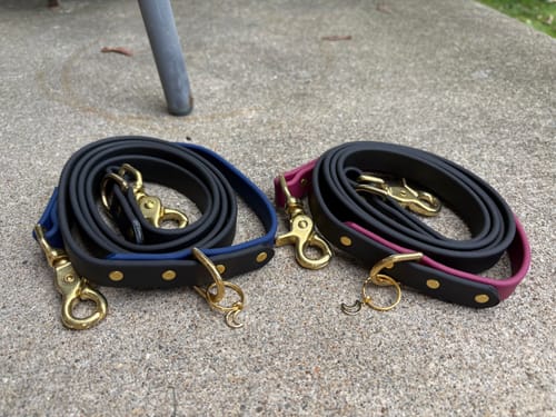Customer photo review of Obsidian - Classic Biothane Dog Leash