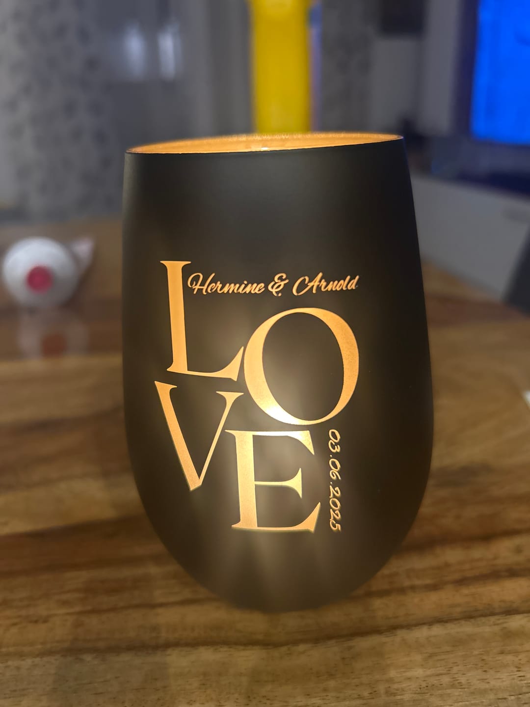 Customer photo review of Love Moments - Personalisiertes Windlicht
