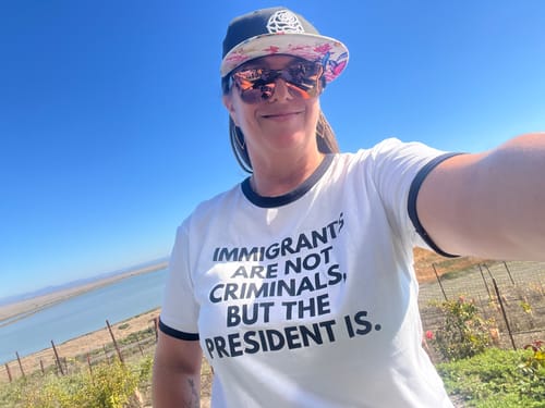 Customer photo review of Immigrants Premium Unisex T-Shirt