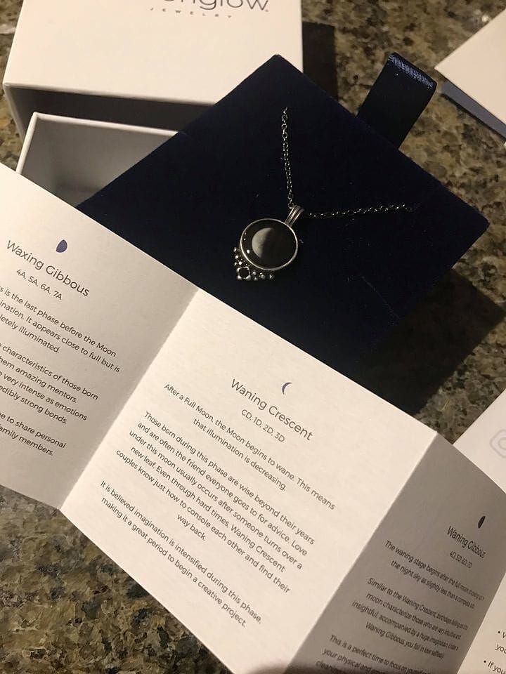 Customer photo review of Classic Pendant Necklace With Black Crystal