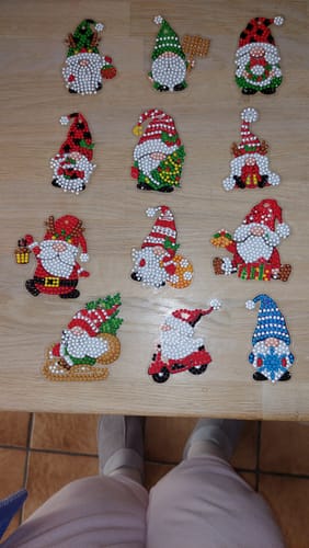 Customer photo review of Diamond Painting Weihnachtsbaum Anhänger Festliche Weihnachtsgnome