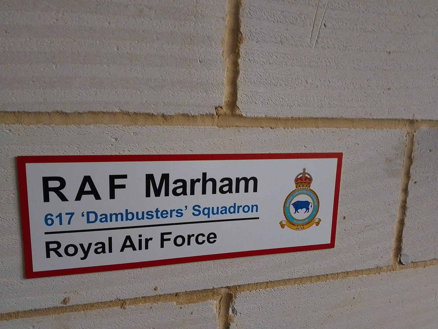 Customer photo review of RAF Station Wall Sign