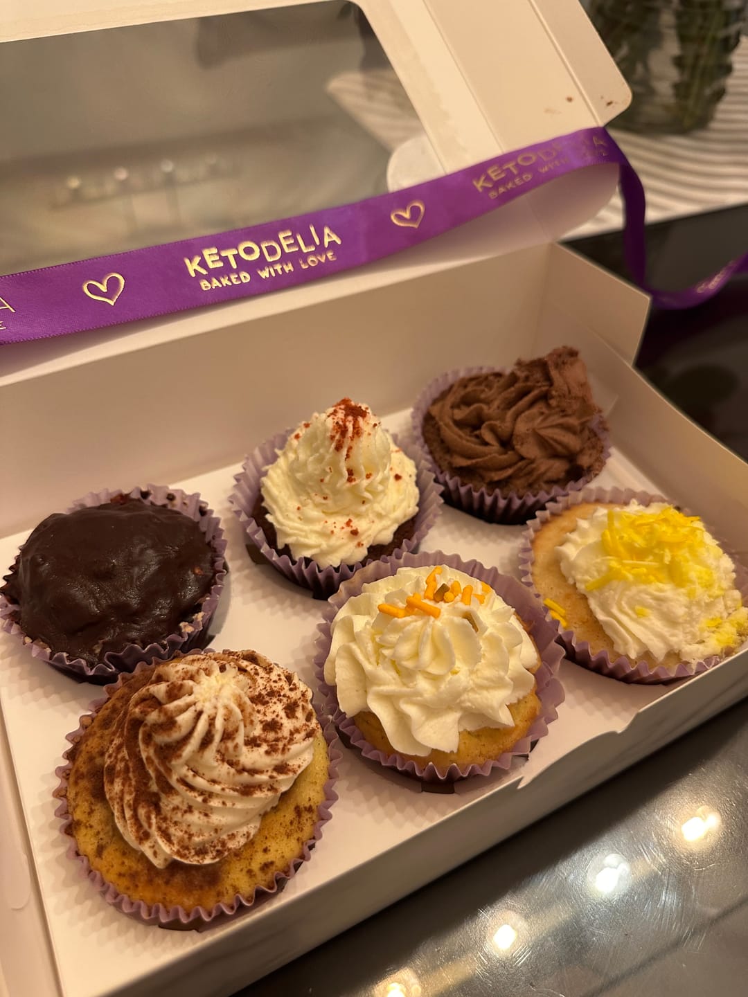 Customer photo review of Assorted Keto Cupcakes Gift Box