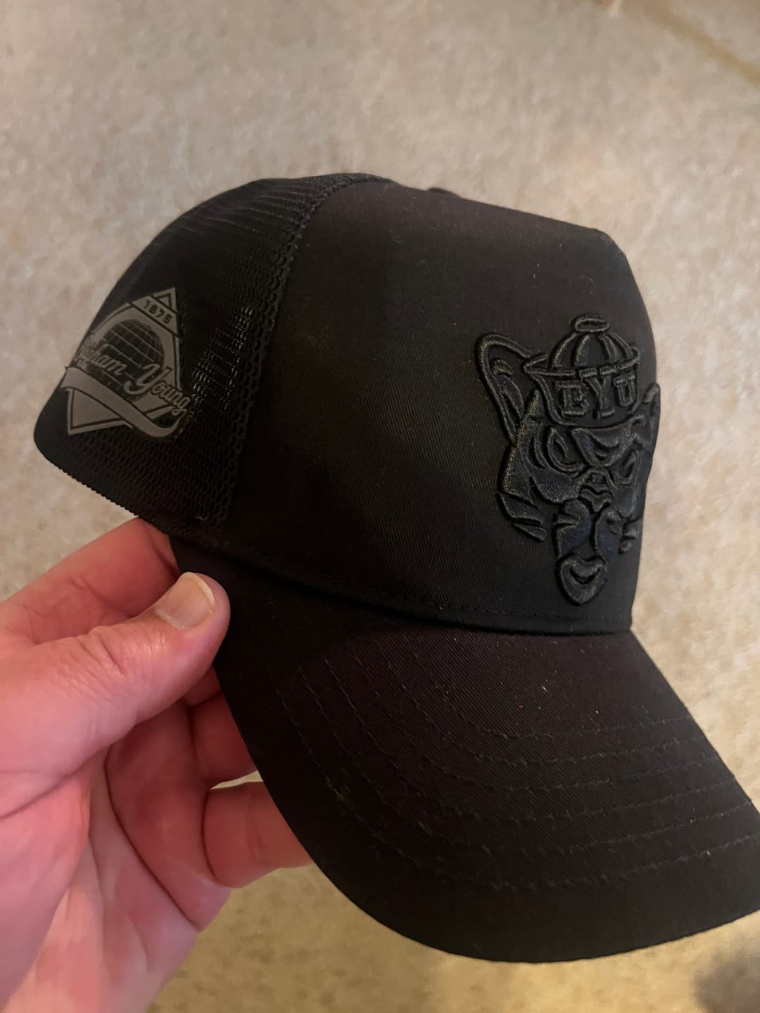Customer photo review of BYU Bunker Hat Cougar Face