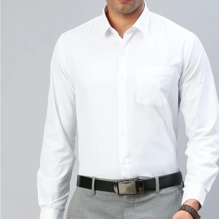 Customer photo review of User Cotton - 100% Cotton Formal White Shirts Pack Of 2 Combo For Men | Uathayam