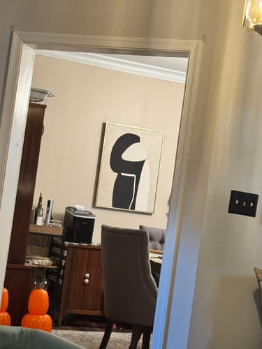 Customer photo review of Beige Minimalist Abstract Painting #ABAV206