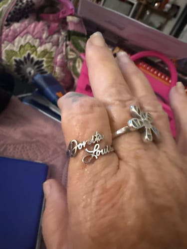 Customer photo review of Personalized Name Ring