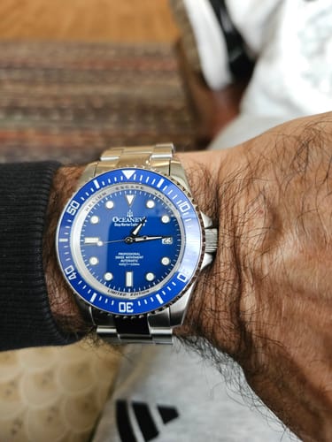 Customer photo review of Oceaneva Men's Deep Marine Explorer II 1250M Pro Diver Watch Blue
