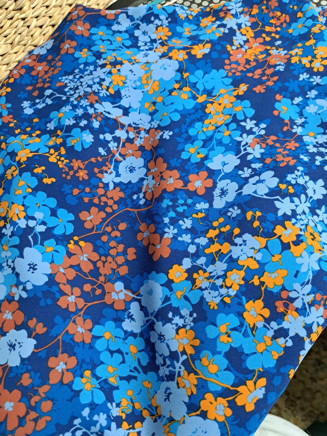 Customer photo review of Blossoming Flowers Polyester Crepe Fabric
