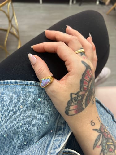 Customer photo review of Cotton Candy Cloud Ring