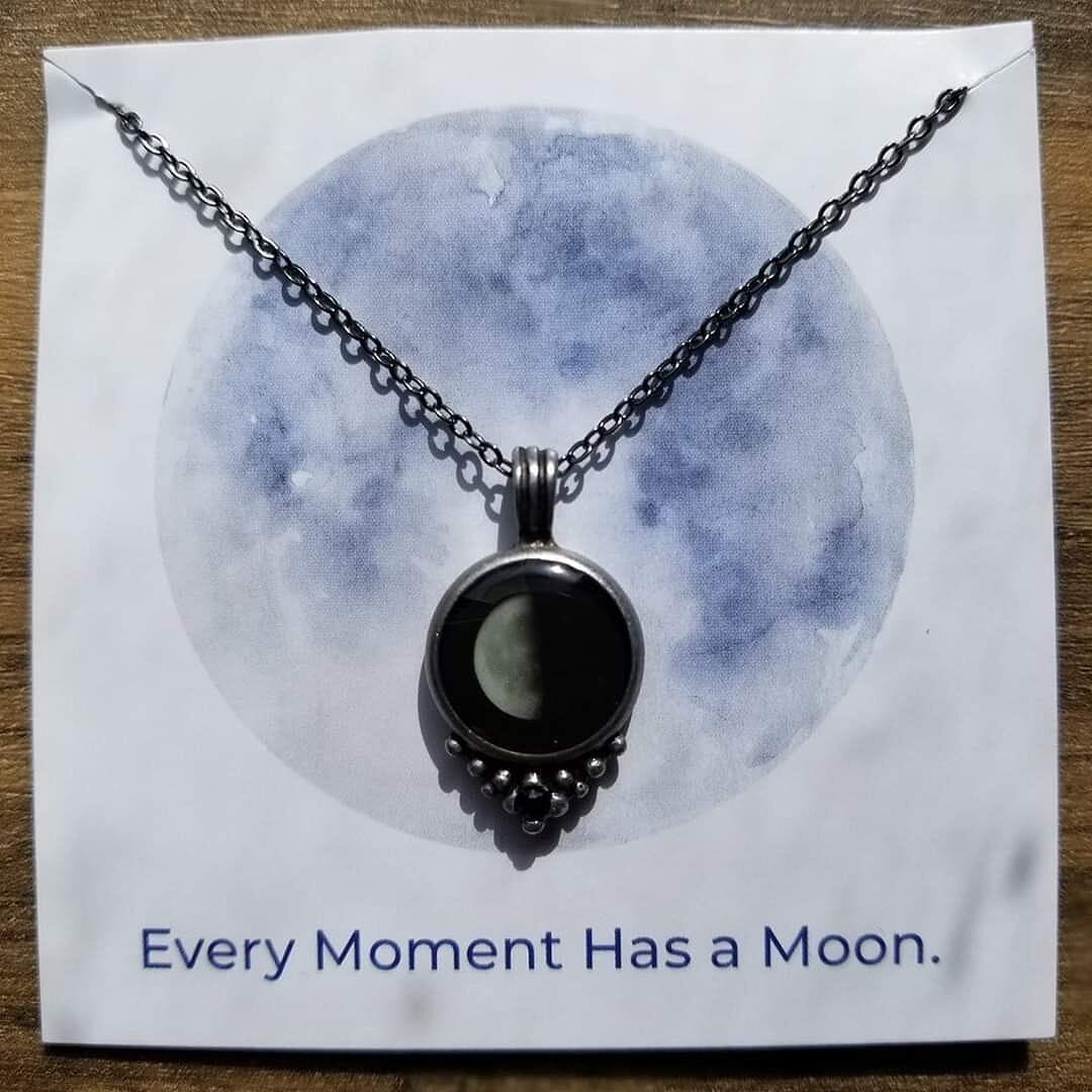 Customer photo review of Classic Pendant Necklace With Black Crystal