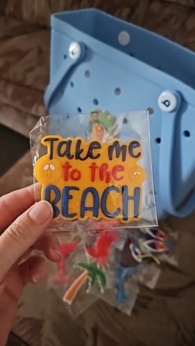 Customer photo review of Beach life - individual beach bag charms